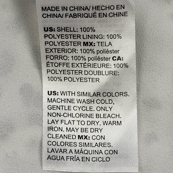 White House Black Market Mixed Print Tiered Blouson Dress size XXS - Picture 10 of 12